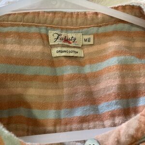 Faherty Peach and Light Blue Striped dress